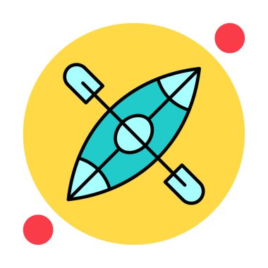 Basit Kano Teknesi simgesi, vektör illüstrasyonu