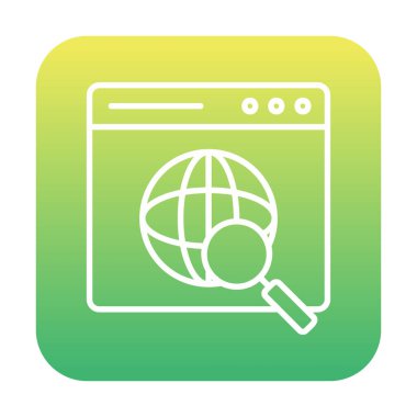 Web tarayıcı simgesi, vektör illüstrasyonu basit tasarım