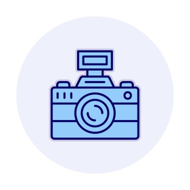 fotoğraf makinesi ikon vektör illüstrasyonu                      