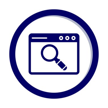 Basit Tarayıcı Arama simgesi, vektör illüstrasyonu