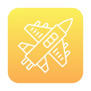 Askeri Uçak ikonu vektör illüstrasyonu