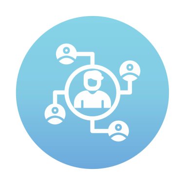 Vektör olarak Sosyal Ağ simgesi. Logotype