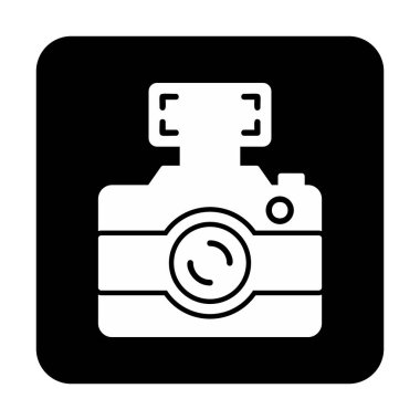 fotoğraf makinesi simgesi, vektör illüstrasyonu