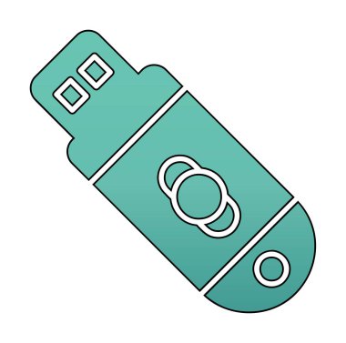 usb flash disk simgesinin vektör çizimi 