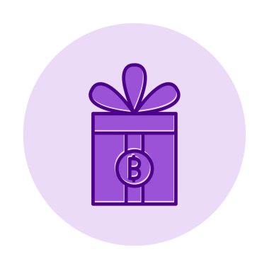 Basit bitcoin simgesi, vektör illüstrasyonu