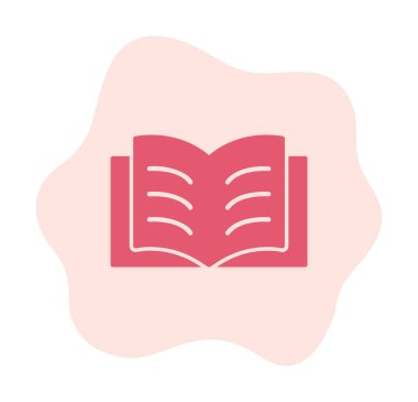 açık kitap simgesi, vektör illüstrasyonu basit tasarım