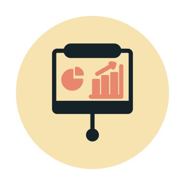 Sunum, iş istatistikleri ve pasta grafik ikonlu veri analizleri. iş analizleri, analizler, istatistikler, pasta grafiği