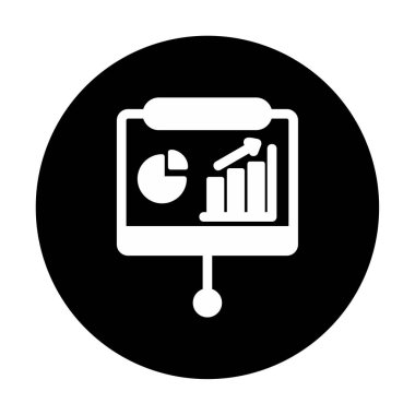 Sunum, iş istatistikleri ve pasta grafik ikonlu veri analizleri. iş analizleri, analizler, istatistikler, pasta grafiği
