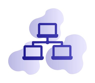 Basit ağ simgesi, vektör illüstrasyonu