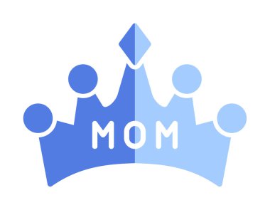 Anne tacı simgesi, vektör illüstrasyonu 