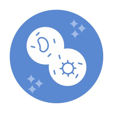 Mitoz web simgesi, vektör illüstrasyonu