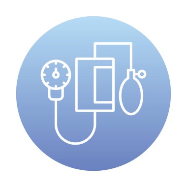 Basit Kan basıncı ölçüm simgesi, vektör illüstrasyonu