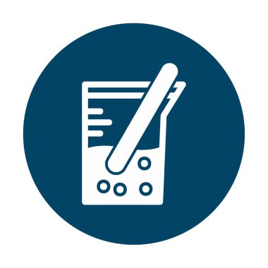 Beaker modern simgesinin vektör illüstrasyonu                          