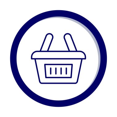 Alışveriş sepeti ikonu vektör illüstrasyonu 