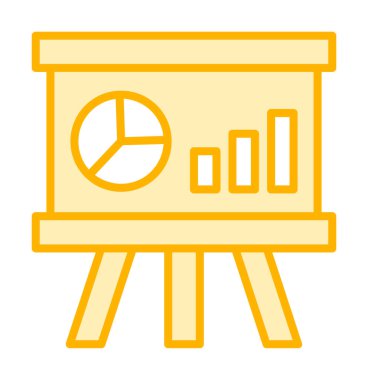 Whiteboard simgesinin vektör illüstrasyonu