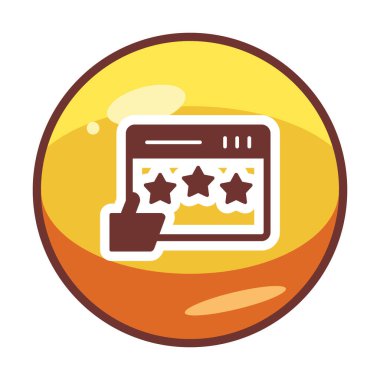 düz Gözden Geçirme simgesi vektör çizimi