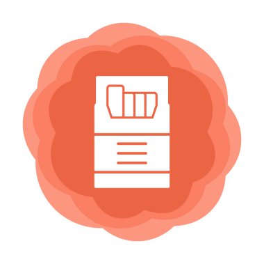 Sigara Kutusu Web simgesi, vektör illüstrasyonu 