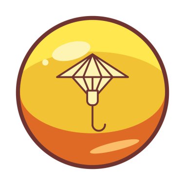 şemsiye simgesi vektör illüstrasyonu 