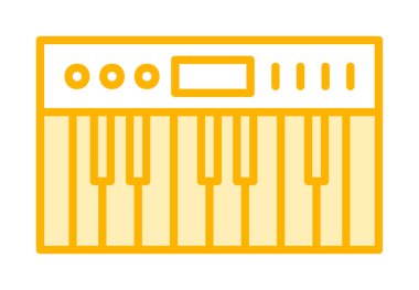 piyano müzik ikonu vektör illüstrasyonu                        