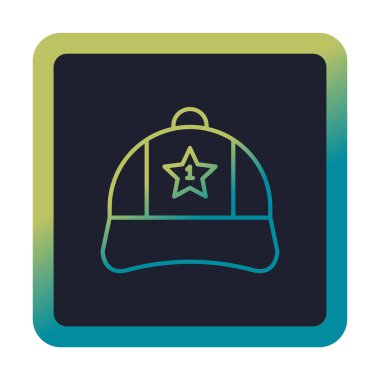 Bir numaralı simge ile kapağın vektör illüstrasyonu 