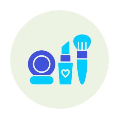 Makyaj araçları web simgesi, vektör illüstrasyonu