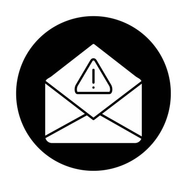 Basit çöp posta harfi simgesi, vektör illüstrasyonu