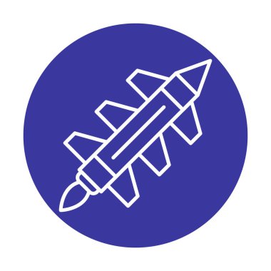 Füze roket ağ ikonu vektör çizimi