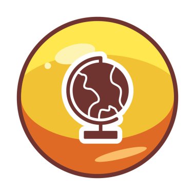 dünya ikonu vektör illüstrasyon tasarımı