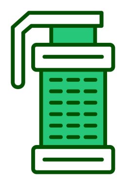 Smoke Grenade web simgesi, vektör illüstrasyonu