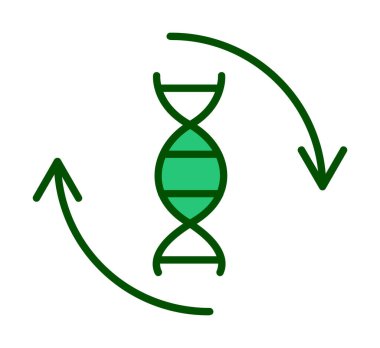 DNA ikon vektör çizimi molekülü