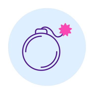 karikatür bombası, vektör illüstrasyonu