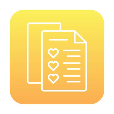 Dilek listesi. Web simgesi basit illüstrasyon 