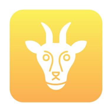 Keçi başı düz vektör simgesi 