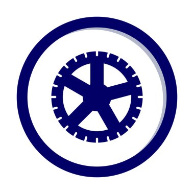 Lastik yassı vektör simgesi beyaz arkaplanda izole edildi