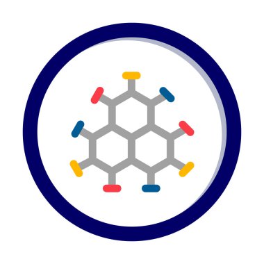 Basit molekül simgesi, vektör illüstrasyonu
