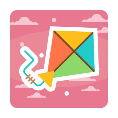 Uçurtma rengi simgesi. vektör illüstrasyonu                      