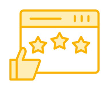 düz Gözden Geçirme simgesi vektör çizimi