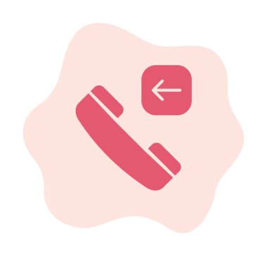 Gelen çağrı simgesi vektör illüstrasyonu