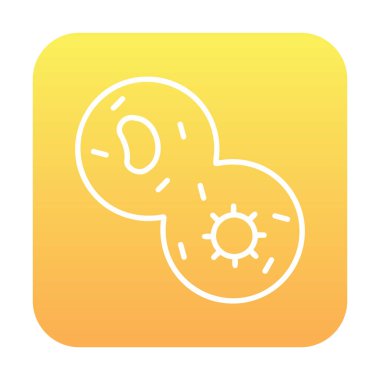 Mitoz web simgesi, vektör illüstrasyonu