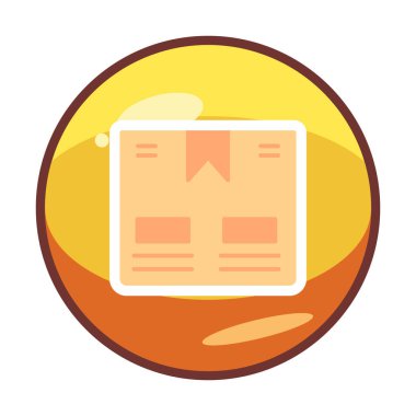 Taşıma Kutusunun vektör illüstrasyonu modern simge                             