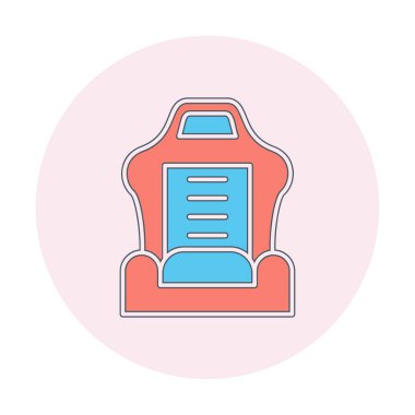 araba koltuğu simgesi, vektör illüstrasyonu 