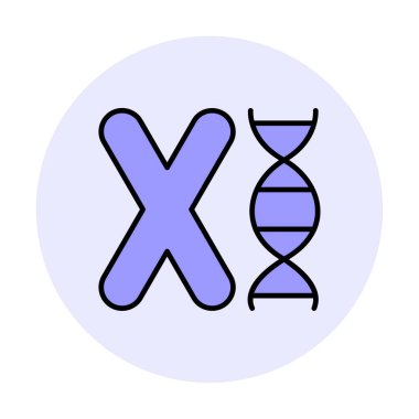 Kromozom ikon vektör illüstrasyon tasarımı