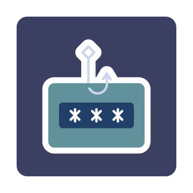  phishing satır simgesi vektör çizimi 