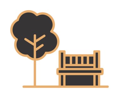 Yedek vektör renk simgesine sahip park 