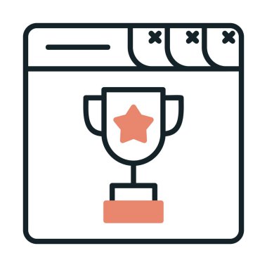 kupa ikonu vektör illüstrasyon tasarımı