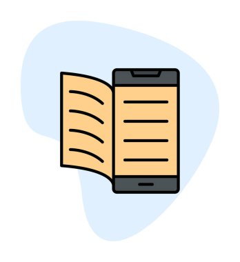 Dijital Kitap simgesi vektör illüstrasyonuName