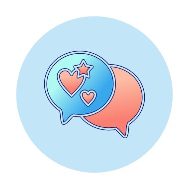 Basit konuşma balonu simgesi, vektör illüstrasyonu