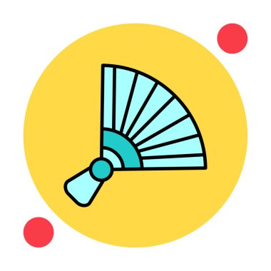 Çinli taraftar ince çizgi simgesini izole etti. 