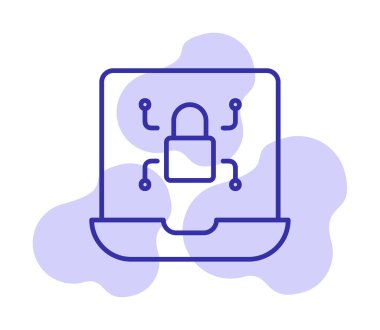 bilgisayar kilidi vektör illüstrasyon tasarımı