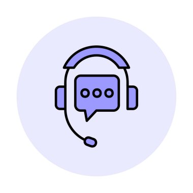 Basit Destek Hizmetleri simgesi, vektör illüstrasyonu